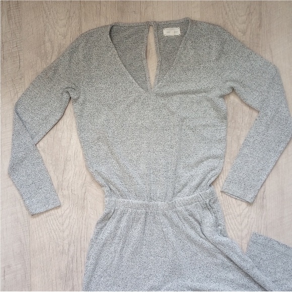 Lou & Grey Grey Long Sleeve Lounge Jumpsuit Sz XS - Picture 9 of 12